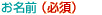 お名前（必須）